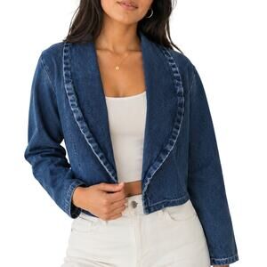 Vintage Blue Denim Bolero Jacket Coastal Cowgirl Western Y2K Apache Medium